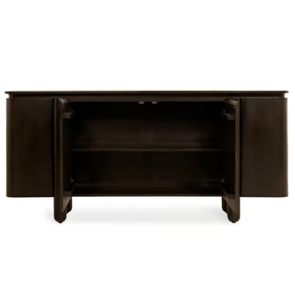 Dressoir Rondo 175 cm Donkerbruin - Mangohout Modern Design