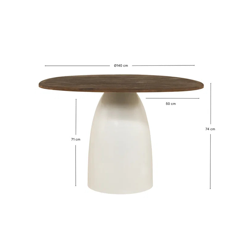Eettafel Bora - Ø140cm Bruin