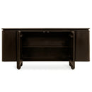 Dressoir Rondo 175 cm donkerbruin mangohout modern design met ruime opbergruimte