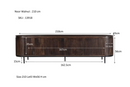 Multifurn Mokka TV-Meubel 210 cm Donkerbruin Hout
