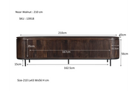 Multifurn Mokka TV-Meubel 210 cm Donkerbruin Hout