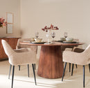 Ronde Eettafel Mokka Ø150 cm – Lichtbruin Mangohout