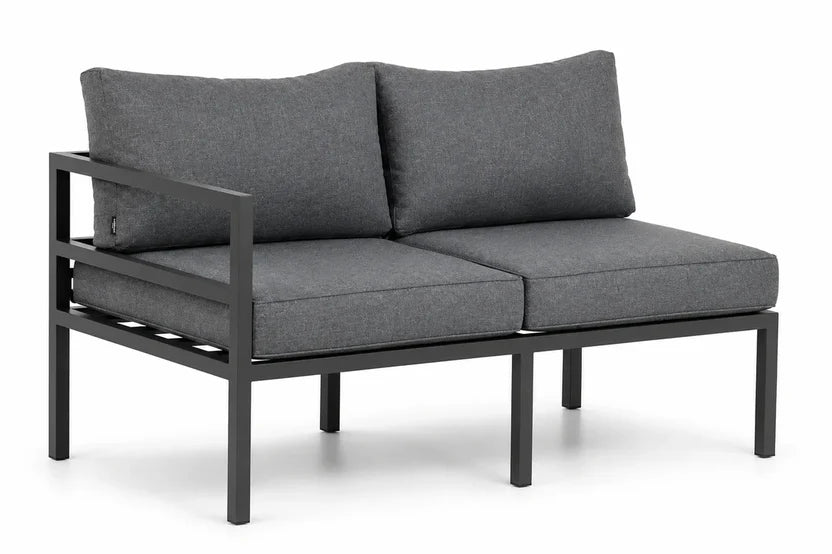 Luxe aluminium hoekloungeset met tafel – Modern antraciet