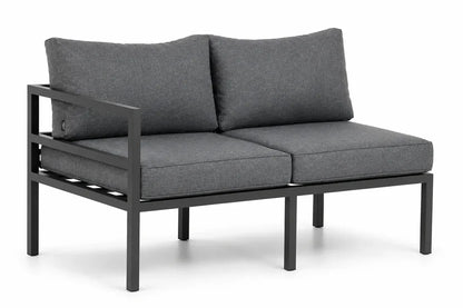 Luxe aluminium hoekloungeset met tafel – Modern antraciet