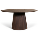 Ronde Eettafel Mokka Ø150 cm – Donkerbruin Hout