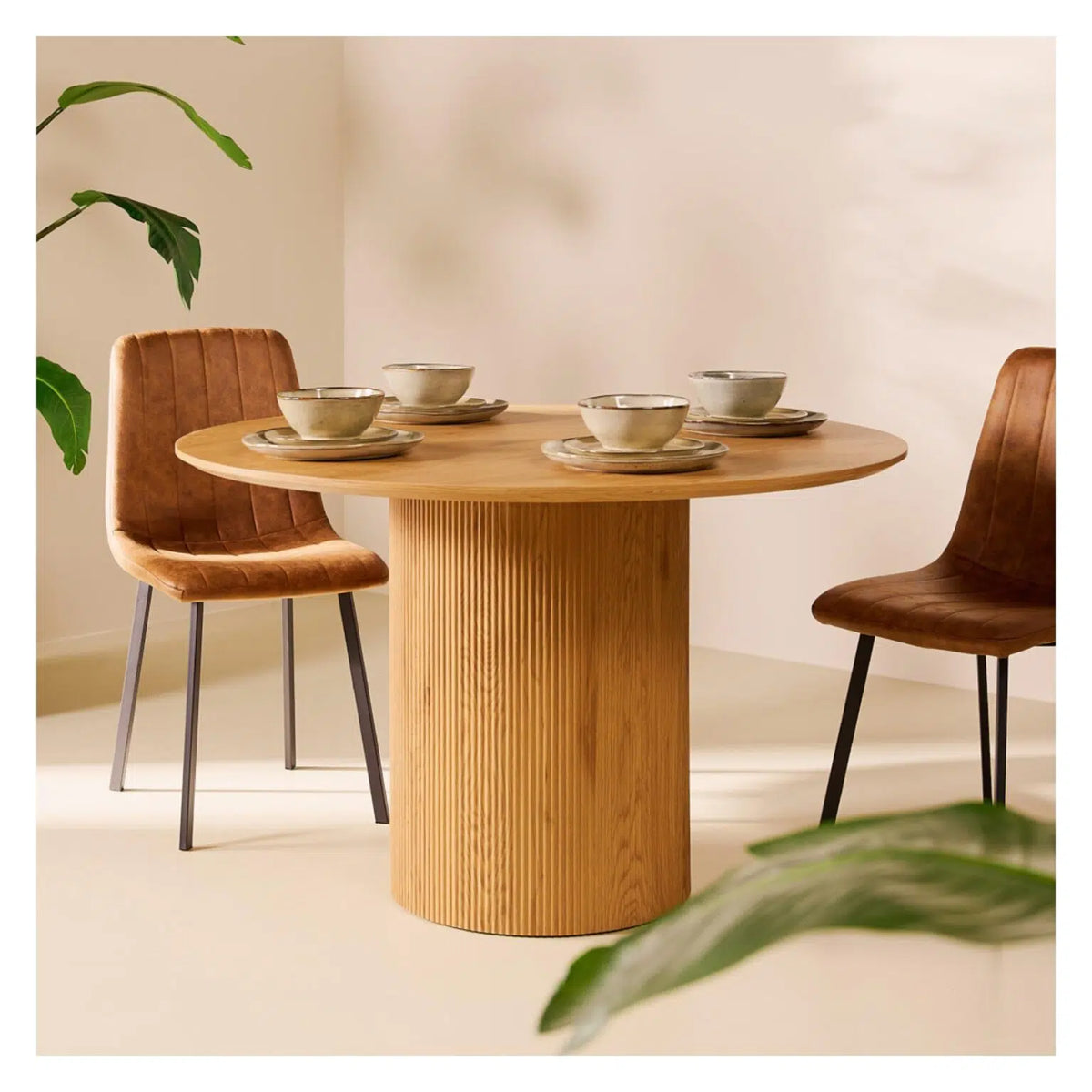 Eettafel Nora - Ø120cm Naturel