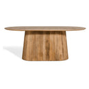 Ovale Eettafel Mokka Lichtbruin 230 cm – Houten Eettafel