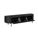Zwevend TV-Meubel Zwart Mangohout 160 cm – Excellent