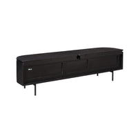 Zwevend TV-Meubel Zwart Mangohout 160 cm – Excellent