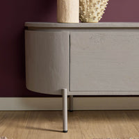 Zwevend TV Meubel Taupe 120 cm Mangohout – Excellent
