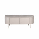 Zwevend TV Meubel Taupe 120 cm Mangohout – Excellent