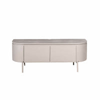 Zwevend TV Meubel Taupe 120 cm Mangohout – Excellent