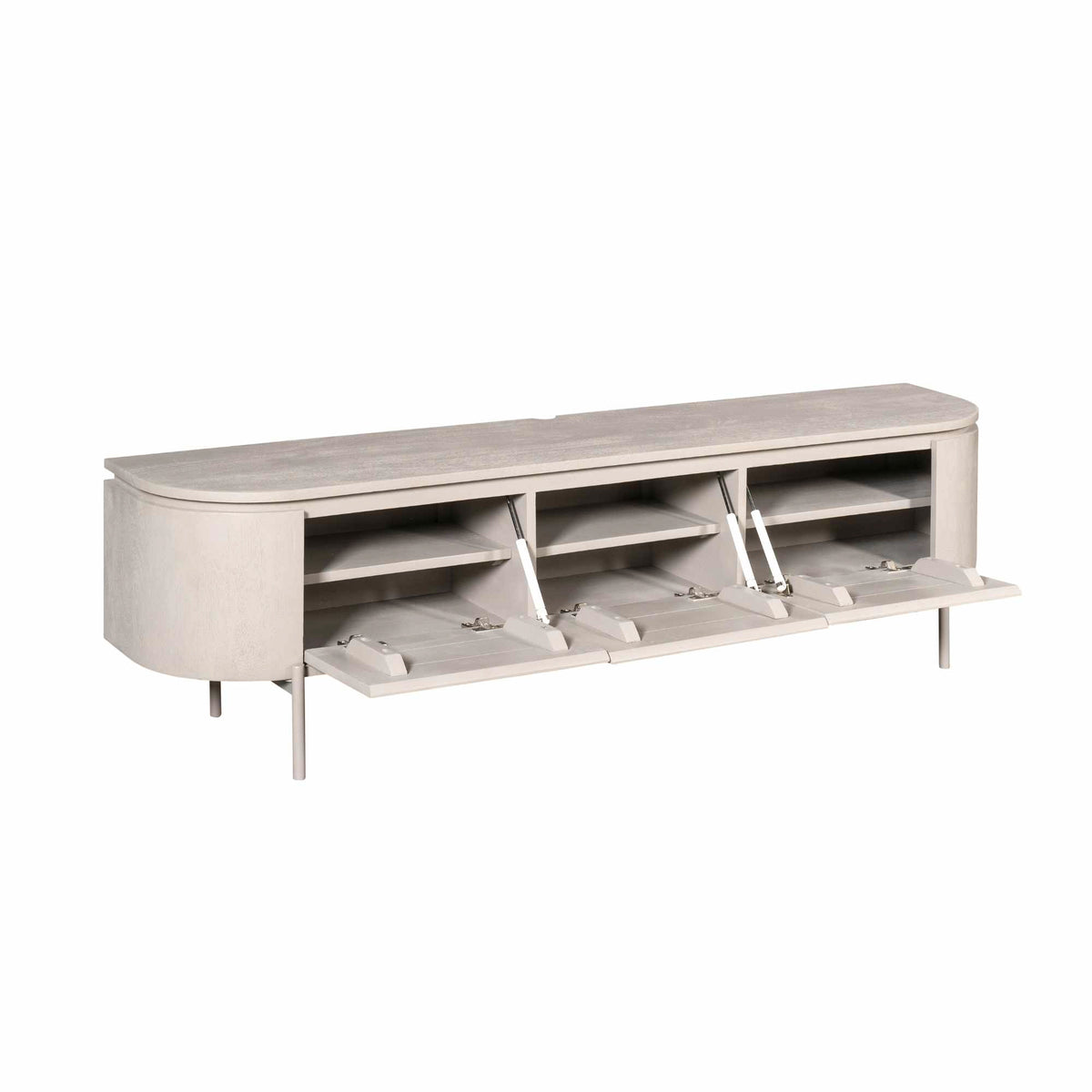 Zwevend TV Meubel Taupe 160 cm Mangohout