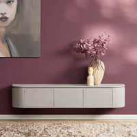 Zwevend TV Meubel Taupe 160 cm Mangohout