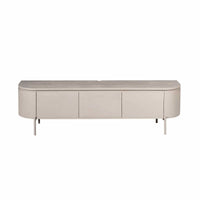 Zwevend TV Meubel Taupe 160 cm Mangohout
