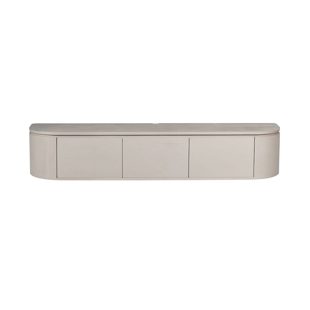 Zwevend TV Meubel Taupe 160 cm Mangohout