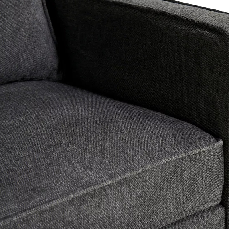 Hoekbank Jackson – Antraciet Linnen | Ruime Loungebank