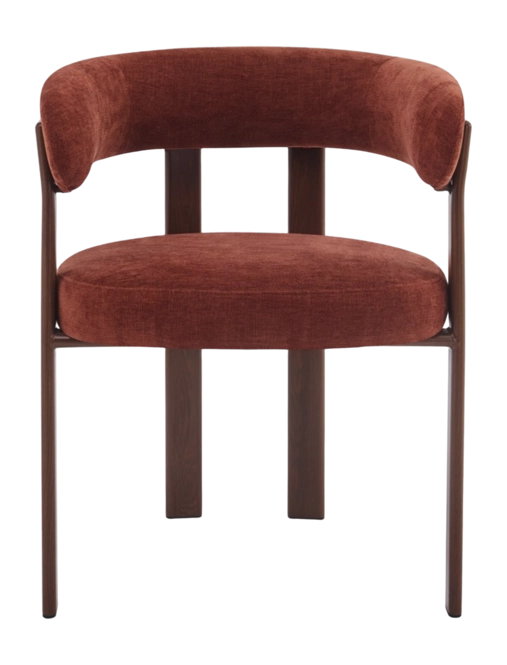 Eetkamerstoel Rose Bordeaux met Armleuning – Set van 2