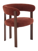 Eetkamerstoel Rose Bordeaux met Armleuning – Set van 2