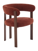 Eetkamerstoel Rose Bordeaux met Armleuning – Set van 2