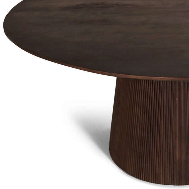Multifurn Mokka ronde eettafel Ø120 cm – mangohout donkerbruin