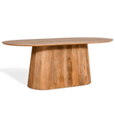 Eettafel Mokka lichtbruine houten eettafel 200cm lang