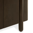 Dressoir Rondo 105 cm donkerbruin met afgeronde details en praktische opbergruimte in houten design