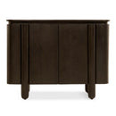 Dressoir Rondo 105 cm donkerbruin met luxe afgeronde details en praktische opbergruimte