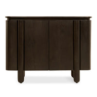 Dressoir Rondo 105 cm donkerbruin met luxe afgeronde details en praktische opbergruimte