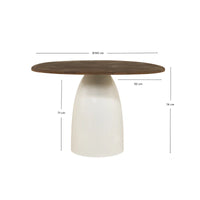 Eettafel Bora - Ø140cm Bruin