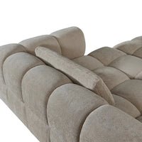 Hoekbank Sofia beige hoekbank rechts met comfortabele ruime zitplaatsen en modern design