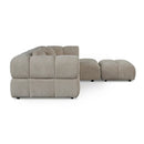Hoekbank Sofia beige hoekbank met rechteropstelling en moderne zachte bekleding