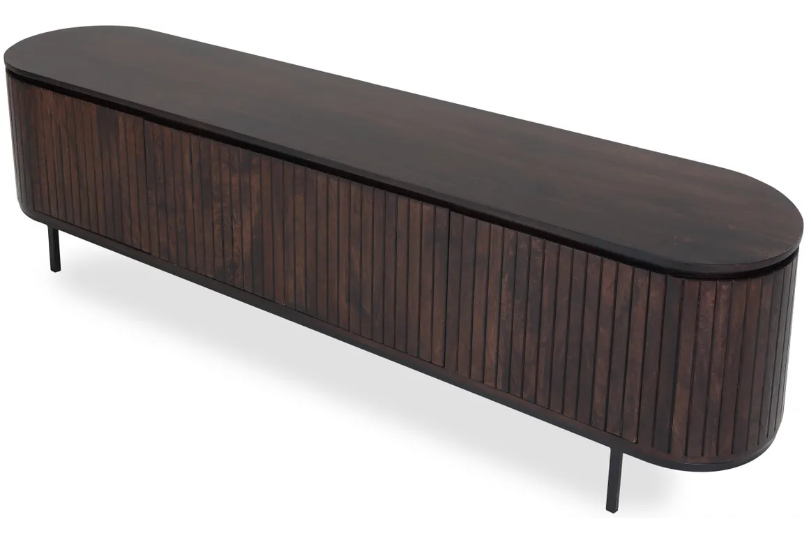 Multifurn Mokka TV-Meubel 210 cm Donkerbruin Hout