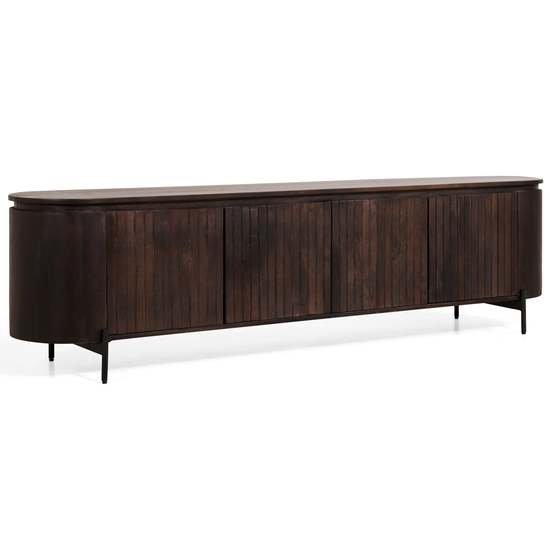 Multifurn Mokka TV-Meubel 210 cm Donkerbruin Hout
